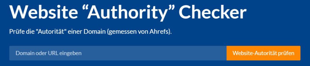 Ahrefs Website Authority Checker